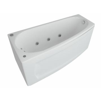 AQUATEK Пандора 160х75 ванна акриловая, асимметричная, левая + каркас + сифон