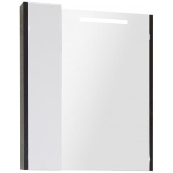 Зеркальный шкаф Акватон Брайтон 80 с подсветкой, венге/белое