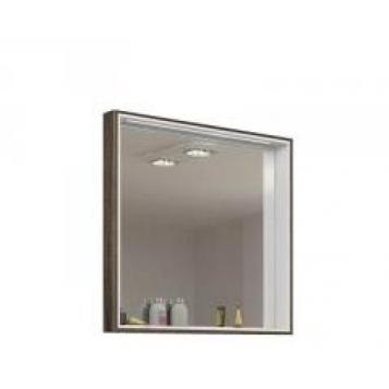 Зеркальный шкаф Акватон Фабиа 80, белый/дуб инканто