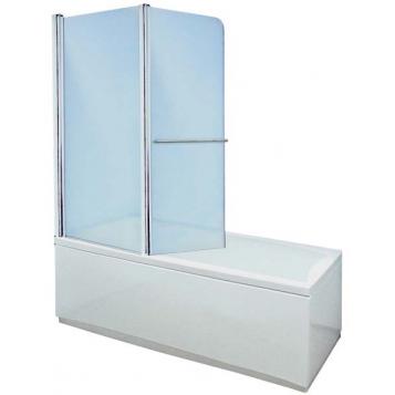 AQUANET AQ4 122x139 L шторка для ванны поворотная, узорчатое стекло, левая