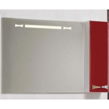 Зеркало Акватон Диор 100 с подсветкой, белое/бордо, правое