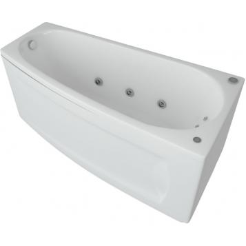 AQUATEK Пандора 160х75 ванна акриловая, асимметричная, правая + каркас + сифон