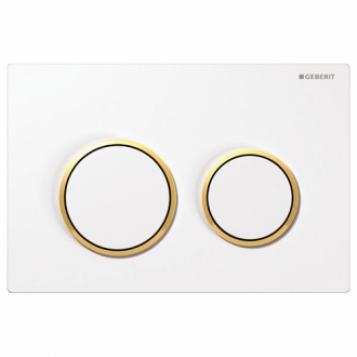 GEBERIT 115.085.KK.1 Omega 20 кнопка, белый/позолота