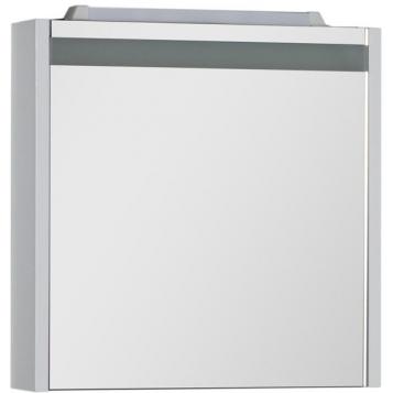 Зеркальный шкаф со светильником Aquanet Лайн 60 белый