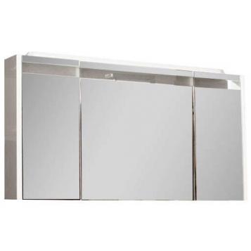 Зеркальный шкаф со светильником Aquanet Лайн 120  белый