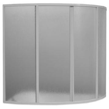 BAS АЛЕГРА шторка на ванну 150х145 (стекло), 4 створки
